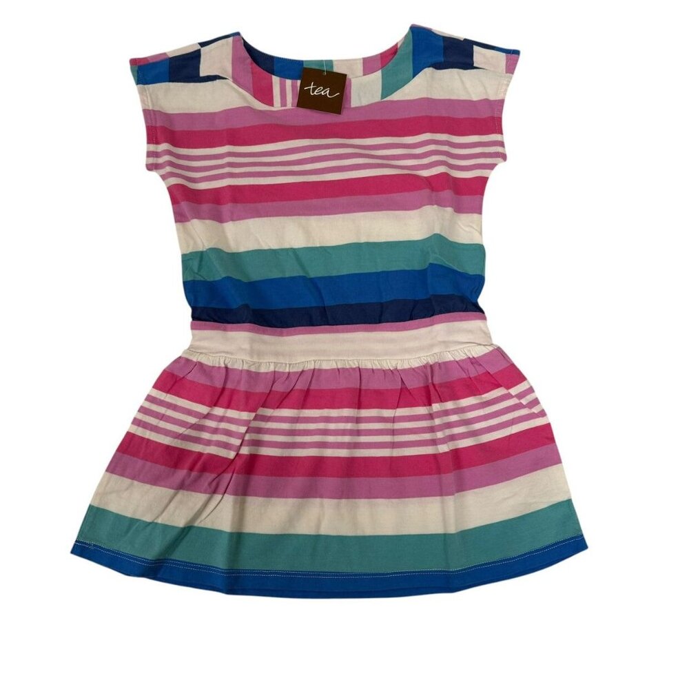 NWT Tea Collection Striped Dress Pink Size 4